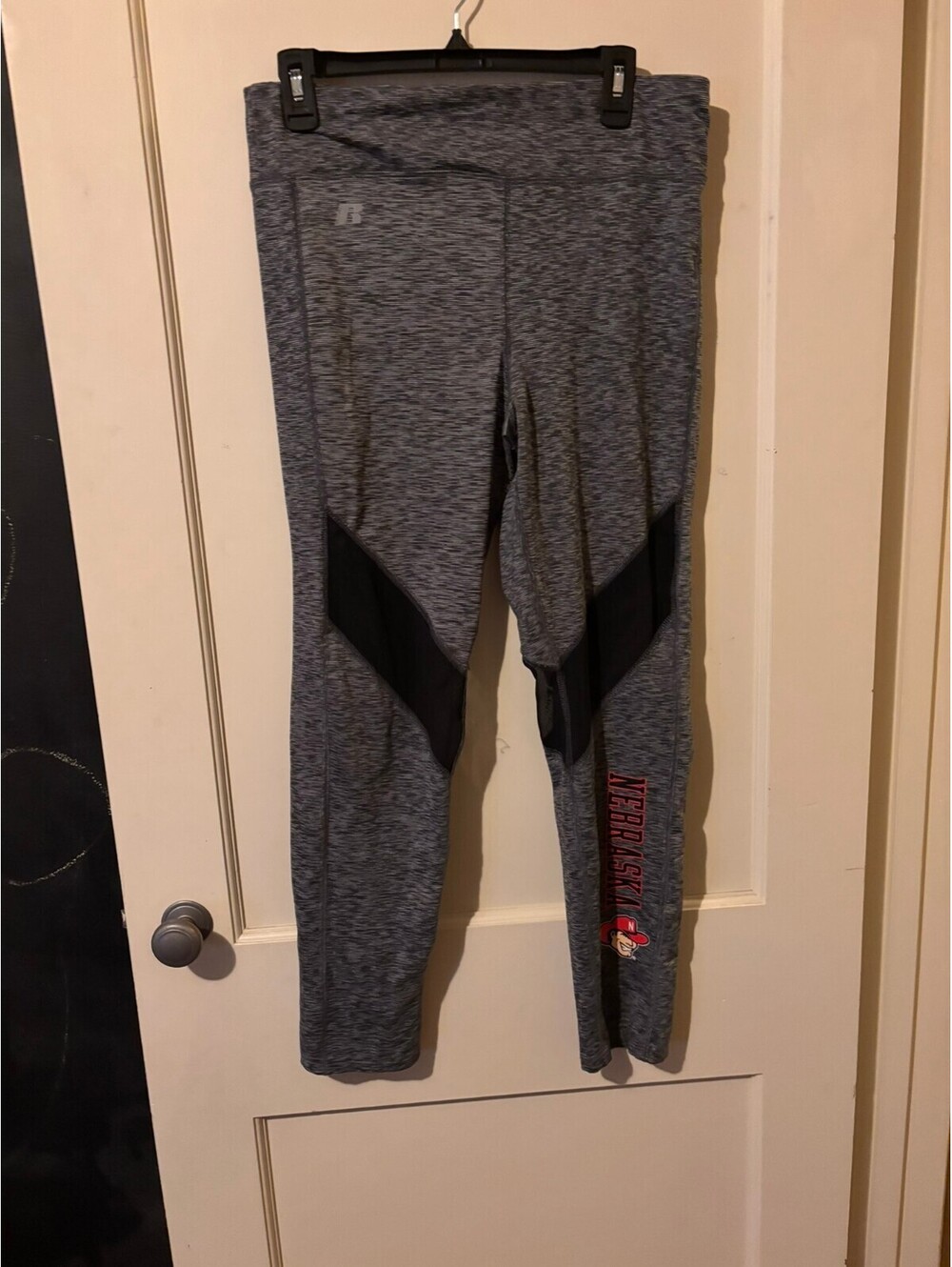 Nebraska Russell Athletic gray heather leggings XL